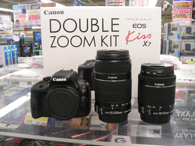 一眼レフ ｅｏｓ ｋｉｓｓ ｘ７ ダブルズームキット 入荷 札幌中古品情報