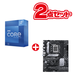 Core i7 12700 + PRIME H670-PLUS D4 CPUとマザーボードのPCパーツ２点セット！