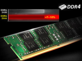 「DDR4-2666」高速メモリ搭載