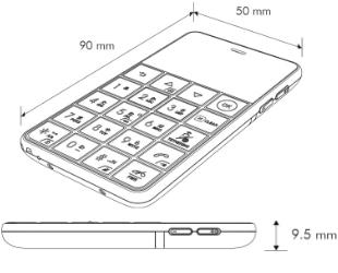 カードサイズのSIMフリー携帯